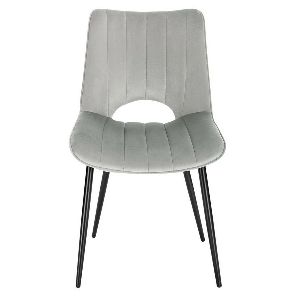 EUGAD Esszimmerstuhl (2 Stück), Küchenstuhl, Polsterstuhl, Wohnzimmerstuhl ohne Armlehne, Metallbeine, Samt, Dunkelgrau Hellgrau, Schwarz 15 EUGAD Esszimmerstuhl (2 Stück), Küchenstuhl, Polsterstuhl, Wohnzimmerstuhl ohne Armlehne, Metallbeine, Samt, Dunkelgrau Hellgrau, Schwarz – Bild 13