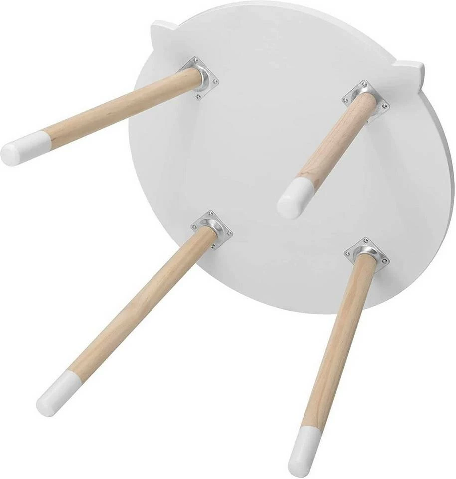 EUGAD Sitzgruppe, Kindertisch mit Stühle, 3tlg. Kindersitzgruppe Kindermöbel, 1 Kindertisch und 2 Kinderstühlen Tischset rund in Katzenform aus MDF und Kiefernholz im Kinderzimmer, Weiß 8 EUGAD Sitzgruppe, Kindertisch mit Stühle, 3tlg. Kindersitzgruppe Kindermöbel, 1 Kindertisch und 2 Kinderstühlen Tischset rund in Katzenform aus MDF und Kiefernholz im Kinderzimmer, Weiß – Bild 7