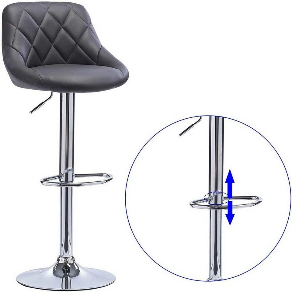 EUGAD Barhocker, 2er-Set Barstühle, höhenverstellbar, 360°drehbar Weiß Bordeaux, Cremeweiß, Grau, Khaki, Rot, Schwarz, Weiß 26 EUGAD Barhocker, 2er-Set Barstühle, höhenverstellbar, 360°drehbar Weiß Bordeaux, Cremeweiß, Grau, Khaki, Rot, Schwarz, Weiß – Bild 24