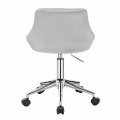 EUGAD Schreibtischstuhl (1 Stück), Bürohocker Rollhocker mit Rollen, Samt, höhenverstellbar, Rosa Dunkellgrau, Hellgrau -EUGAD Verkäufe b864d171 a7c7 5b22 87b1 0f8b230d89b1