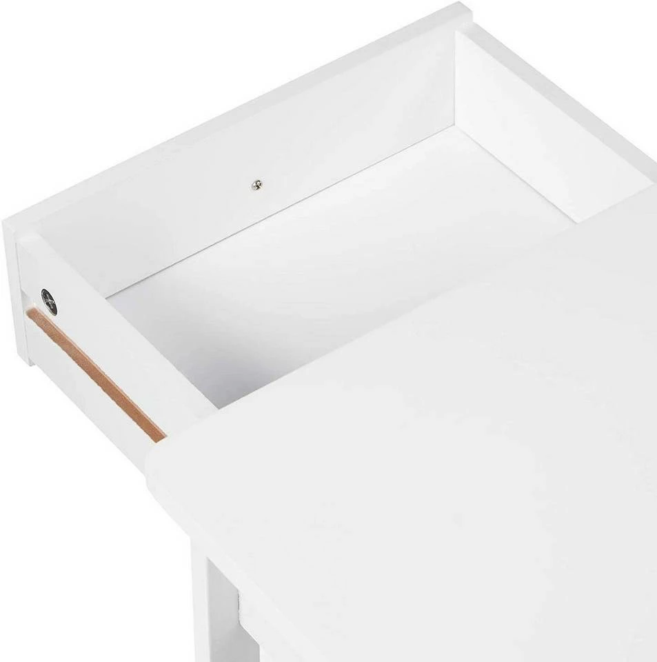 EUGAD Nachttisch, 2er-Set Nachtkommode Sofatisch Kaffeetisch Beistelltisch Nachtschrank für Wohnzimmer Schlafzimmer mit Schublade mit Ablage aus MDF Weiß 9 EUGAD Nachttisch, 2er-Set Nachtkommode Sofatisch Kaffeetisch Beistelltisch Nachtschrank für Wohnzimmer Schlafzimmer mit Schublade mit Ablage aus MDF Weiß – Bild 7