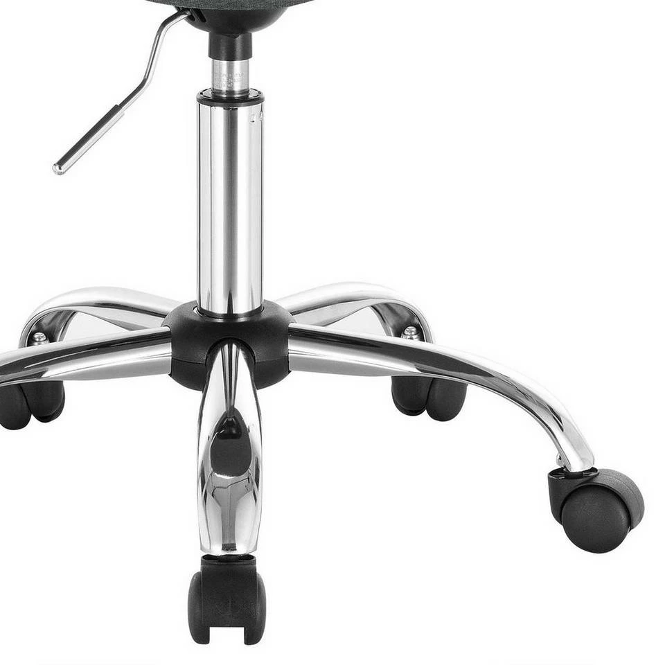 EUGAD Schreibtischstuhl, Arbeitshocker, Stoffbezug, 360° drehbar, Dunkelgrau Duneklgrau, Hellgrau 9 EUGAD Schreibtischstuhl, Arbeitshocker, Stoffbezug, 360° drehbar, Dunkelgrau Duneklgrau, Hellgrau – Bild 7