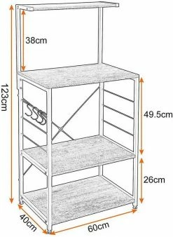 EUGAD Küchenregal, Standregal Bäckerregal mit 4 S-Haken, Industrie-Design, Vintage 9 EUGAD Küchenregal, Standregal Bäckerregal mit 4 S-Haken, Industrie-Design, Vintage -EUGAD Verkäufe b893fda8 198f 52f5 a8c1 b112ab1e18d0