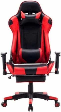 EUGAD Gaming Chair, Bürostuhl Schreibtischstuhl, Kunstleder, mit Ledenkissen Kopfstütze einstellbaren Armlehnen Weiß Grau, Rot, Weiß -EUGAD Verkäufe b907115f a554 5d0a 83ab 037645d89efb