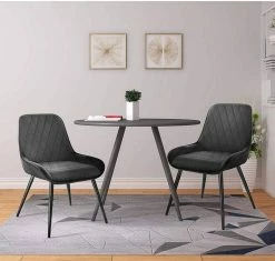EUGAD Esszimmerstuhl (2 Stück), Polsterstuhl Küchenstuhl Wohnzimmerstuhl mit Rückenlehne, Sitzfläche aus Samt, Retrostuhl mit Metallbeine für Esszimmer Wohnzimmer, Schwarz Dunkelgrau, Dunkelgrün -EUGAD Verkäufe b971d41e f16b 56b0 b2fc 9fe73748d310