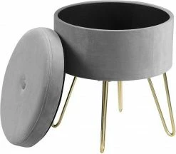 EUGAD Sitzhocker, Samthocker mit Stauraum, rund, mit stabilen goldenen Metallfüßen, Türkis Dunkelgrau, Dunkelgrün, Hellgrau, Rosa, Türkis 40 EUGAD Sitzhocker, Samthocker mit Stauraum, rund, mit stabilen goldenen Metallfüßen, Türkis Dunkelgrau, Dunkelgrün, Hellgrau, Rosa, Türkis -EUGAD Verkäufe b985b8c0 47af 5669 b7d0 2a6c80616d88