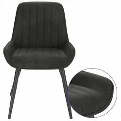 EUGAD Esszimmerstuhl, Polsterstuhl 2er-Set,Sitzfläche aus Stoffbezug Anthrazit, Dunkelbraun, Dunkelgrau -EUGAD Verkäufe baf19c16 8e0f 5d3e 9fb6 ff836c21071d