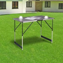 EUGAD Campingtisch, Campingtisch Alu Klapptisch, Tischplatte aus MDF, Schwarz Eiche, Grau -EUGAD Verkäufe bb1fff91 1e39 513a ac70 56b28f075a06