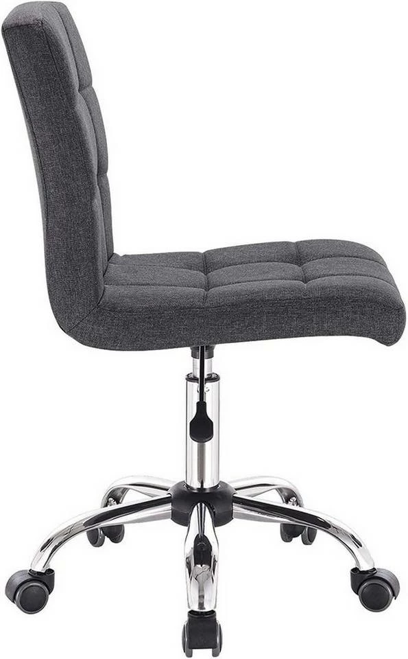 EUGAD Schreibtischstuhl, Bürohocker Schreibtischstuhl Rollhocker drehbar höhenverstellbar Stoffbezug Metall Dunkelgrau, Hellgrau 14 EUGAD Schreibtischstuhl, Bürohocker Schreibtischstuhl Rollhocker drehbar höhenverstellbar Stoffbezug Metall Dunkelgrau, Hellgrau – Bild 12
