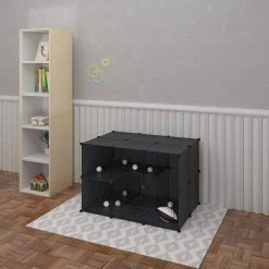 EUGAD Freigehege, mit Bodenplatten Kaninchen Hasen Meerschweinchen Welpenauslauf Laufgitter mit Tür&Treppe Doppelstöckig DIY Schwarz 38 Platten (35x35cm/Platte) 145x75x75 cm 12 EUGAD Freigehege, mit Bodenplatten Kaninchen Hasen Meerschweinchen Welpenauslauf Laufgitter mit Tür&Treppe Doppelstöckig DIY Schwarz 38 Platten (35x35cm/Platte) 145x75x75 cm -EUGAD Verkäufe bbcd1894 7b24 5466 b940 101dc5ab1bdf