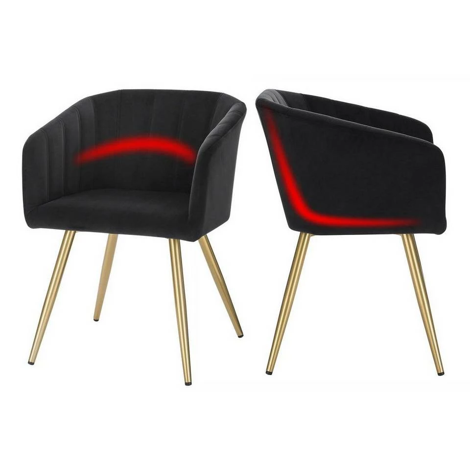 EUGAD Esszimmerstuhl, 2er-Set Esszimmerstuhl Polsterstuhl aus Samt Dunkelgrün Dunkelgrau, Dunkelgrün, Rosa, Schwarz 29 EUGAD Esszimmerstuhl, 2er-Set Esszimmerstuhl Polsterstuhl aus Samt Dunkelgrün Dunkelgrau, Dunkelgrün, Rosa, Schwarz – Bild 27