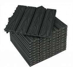 EUGAD WPC-Fliesen, 22 Stück WPC Terrassenfliesen 30x30cm Holzstruktur Coffee Anthrazit, Dunkelgrau, Hellgrau -EUGAD Verkäufe bce7850d 732e 57e7 be74 e2b4e3d4f903