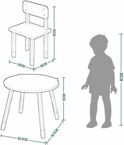 EUGAD Sitzgruppe, Kindertisch mit Stühle, 3tlg. Kindersitzgruppe Kindermöbel, 1 Kindertisch und 2 Kinderstühlen Tischset rund in Katzenform aus MDF und Kiefernholz im Kinderzimmer, Weiß 11 EUGAD Sitzgruppe, Kindertisch mit Stühle, 3tlg. Kindersitzgruppe Kindermöbel, 1 Kindertisch und 2 Kinderstühlen Tischset rund in Katzenform aus MDF und Kiefernholz im Kinderzimmer, Weiß -EUGAD Verkäufe bcee06cc a84f 5623 83c6 b724c554334b