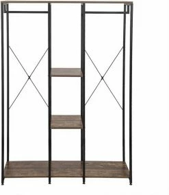 EUGAD Kleiderständer, Wäscheständer Garderobenständer mit Ablage Schwarzrohre und Eiche Platte Schwarz-Hell Eiche, Schwarz-Vintage, Weiß-Eiche -EUGAD Verkäufe bd35edc1 f58e 51cc bac6 0b29c15c7704