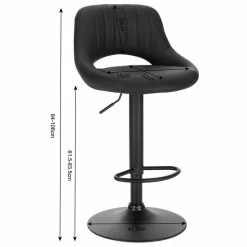 EUGAD Barhocker (2 St), 2er-Set 360° drehbar stufenlos höhenverstellbar mit Rückenlehne aus Kunstleder und Stahl Dunkelbraun Anthrazit, Grau -EUGAD Verkäufe be99d52e 2cbc 509a bc40 d3ad8087c3bb