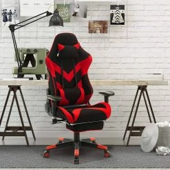 EUGAD Gaming Chair, Bürostuhl, Gaming Stuhl, Stoffbezug Rot Grau, Schwarz -EUGAD Verkäufe bea01b6f 5d80 526e 9410 80869dd9f70a