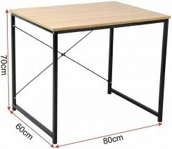 EUGAD Schreibtisch, Computertisch Esstisch Holz Stahl 80x60x70 cm Holz Vintage+schwarz Hell Eiche+schwarz, Hell Eiche+weiß, Marmor+schwarz -EUGAD Verkäufe bed43be5 a9bf 5ad9 a6a9 c4556752ff6a