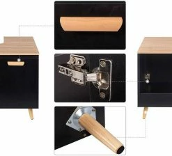 EUGAD Waschbeckenunterschrank Badschrank Unterschrank mit 2 Türe Weiß Grau, Schwarz, Weiß -EUGAD Verkäufe bf2ce1a3 4c15 5c0c bfdf e5fa56da69dc