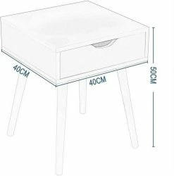 EUGAD Nachttisch, Beistelltisch mit Schublade Nachtkommode, Holzbeine MDF, Grau Weiß -EUGAD Verkäufe bfd14ca9 6b4f 5d19 b51f e577863e69fa