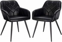 EUGAD Esszimmerstuhl, 2er-Set Esszimmerstuhl aus Kunstleder Metallbeine Dunkelbraun Schwarz 26 EUGAD Esszimmerstuhl, 2er-Set Esszimmerstuhl aus Kunstleder Metallbeine Dunkelbraun Schwarz -EUGAD Verkäufe c08630a9 0f04 5ee8 bc87 1af93377ca3d