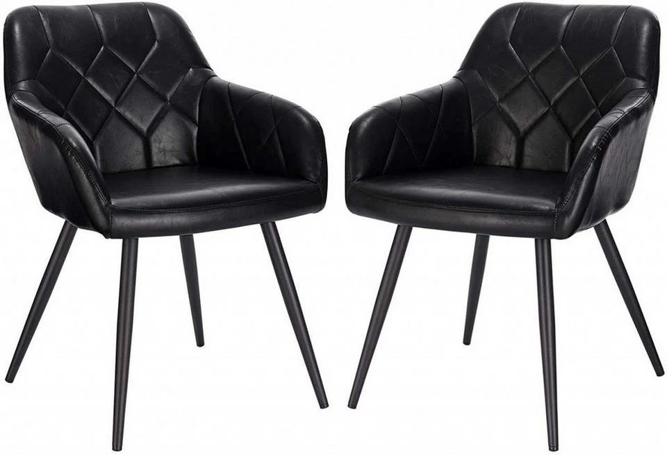 EUGAD Esszimmerstuhl, 2er-Set Esszimmerstuhl aus Kunstleder Metallbeine Dunkelbraun Schwarz 11 EUGAD Esszimmerstuhl, 2er-Set Esszimmerstuhl aus Kunstleder Metallbeine Dunkelbraun Schwarz – Bild 9