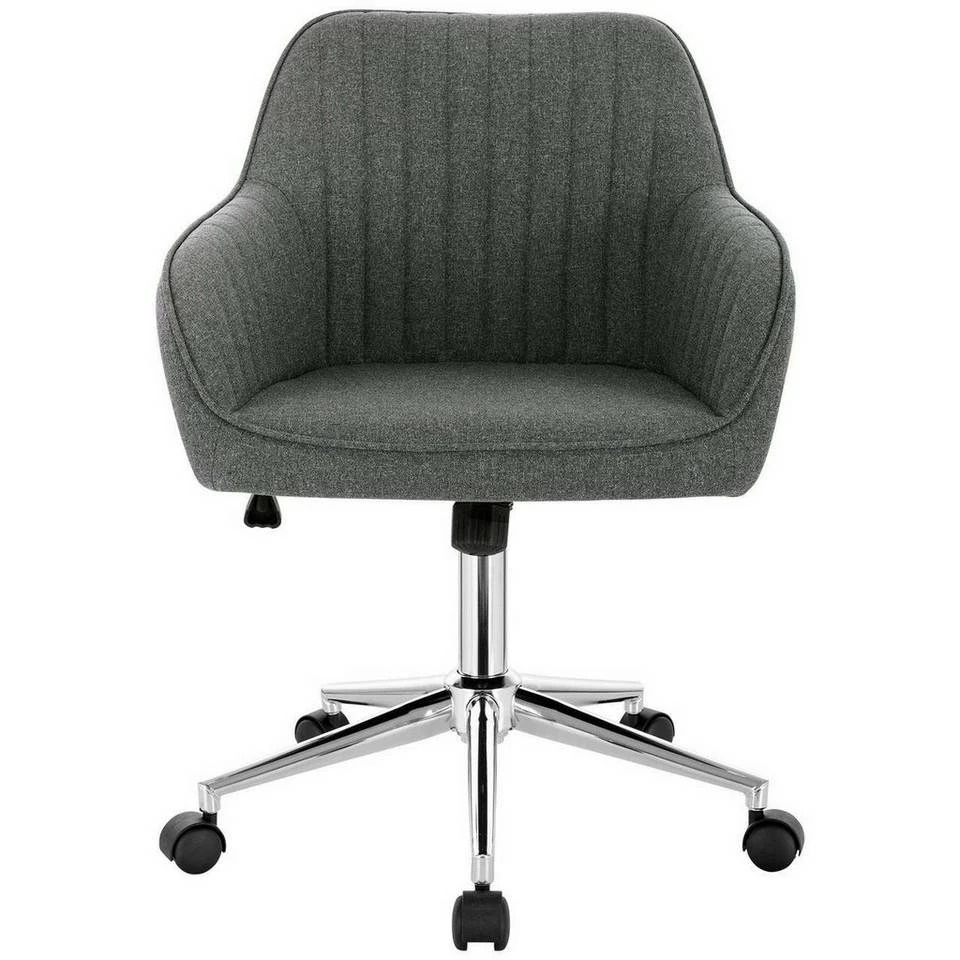 EUGAD Schreibtischstuhl, Bürostuhl Bürohocker Rollhocker aus Leinen Hellgrau Duneklgrau 10 EUGAD Schreibtischstuhl, Bürostuhl Bürohocker Rollhocker aus Leinen Hellgrau Duneklgrau – Bild 8