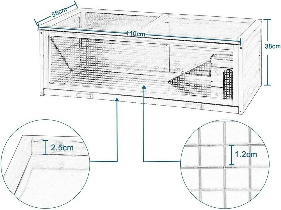 EUGAD Kleintierkäfig, Hamsterkäfig Mäusekäfig,Aufklappbarer Deckel 5 EUGAD Kleintierkäfig, Hamsterkäfig Mäusekäfig,Aufklappbarer Deckel – Bild 3