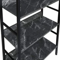EUGAD Bücherregal, 1-tlg., Standregal, Küchenregal, 5 offenen Regalebenen, MDF, Metall, Schwarz Marmor Golden-Weißer Marmor, Vintage 25 EUGAD Bücherregal, 1-tlg., Standregal, Küchenregal, 5 offenen Regalebenen, MDF, Metall, Schwarz Marmor Golden-Weißer Marmor, Vintage -EUGAD Verkäufe c1fb0199 6a12 594e 9eab 0998657a1d88