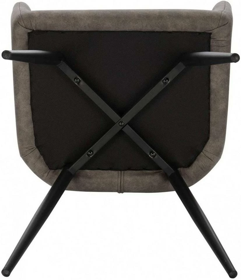 EUGAD 4-Fußstuhl, 6er-Set Esszimmerstuhl Polsterstuhl aus Stoffbezug Grau Dunkelbraun 9 EUGAD 4-Fußstuhl, 6er-Set Esszimmerstuhl Polsterstuhl aus Stoffbezug Grau Dunkelbraun – Bild 7