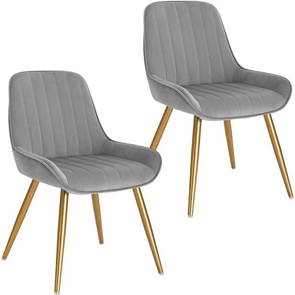 EUGAD Esszimmerstuhl (2 Stück), Küchenstuhl Wohnzimmerstuhl Sitzfläche aus Samt mit Metallbeine,Stuhl für Esszimmer Wohnzimmer Küche, Hellgrau Bordeaux, Dunkelgrau, Dunkelgrün, Rosa 4 EUGAD Esszimmerstuhl (2 Stück), Küchenstuhl Wohnzimmerstuhl Sitzfläche aus Samt mit Metallbeine,Stuhl für Esszimmer Wohnzimmer Küche, Hellgrau Bordeaux, Dunkelgrau, Dunkelgrün, Rosa – Bild 2