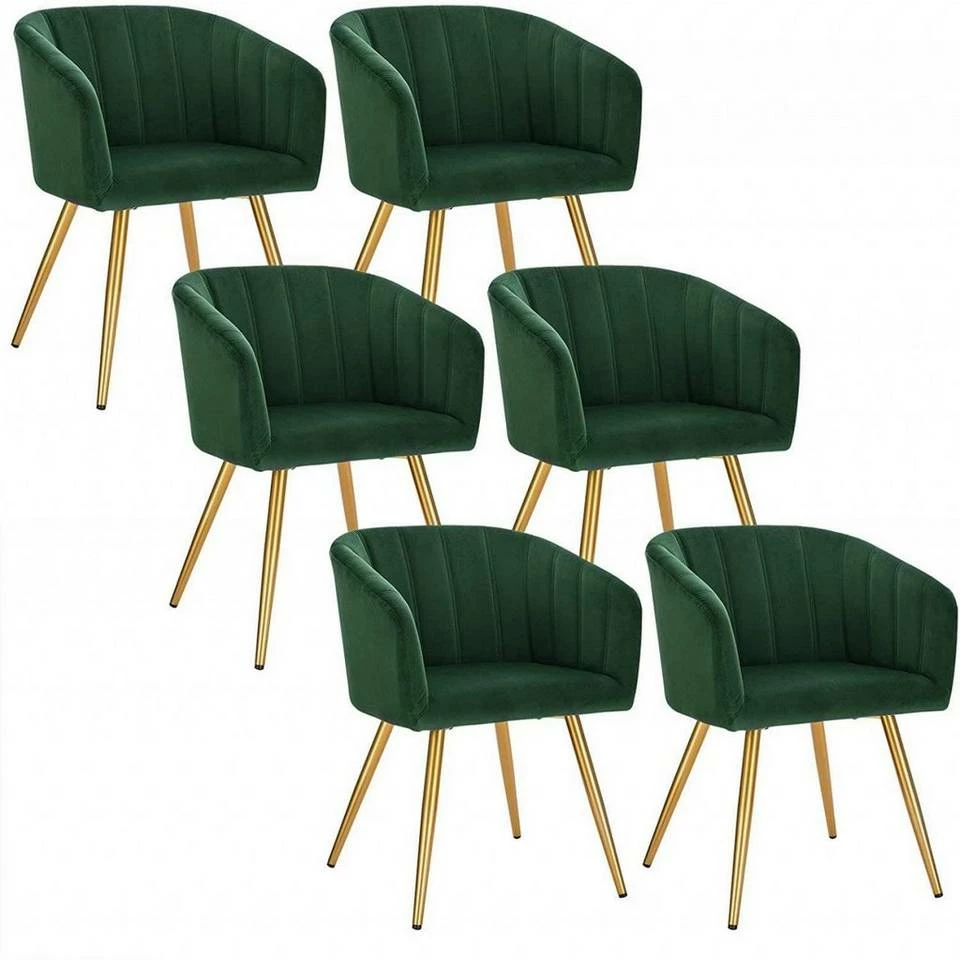 EUGAD Esszimmerstuhl, 6er-Set Esszimmerstuhl Polsterstuhl aus Samt Rosa 3 EUGAD Esszimmerstuhl, 6er-Set Esszimmerstuhl Polsterstuhl aus Samt Rosa