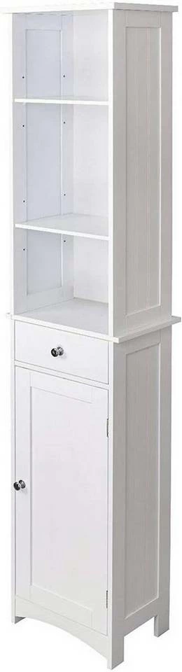 EUGAD Hochschrank Badschrank Eckschrank, Breite/Höhe: 23/165 cm, Holz, mit 1 Schubkasten 3 EUGAD Hochschrank Badschrank Eckschrank, Breite/Höhe: 23/165 cm, Holz, mit 1 Schubkasten