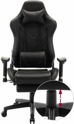 EUGAD Gaming Chair, Bürostuhl, Gaming Stuhl, Kunstleder, mit einstellbaren Armlehnen Rot Blau, Schwarz, Wei&szlig; -EUGAD Verkäufe c40ab5b7 2f0d 5e41 a8a1 f8ee1205e637