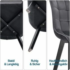 EUGAD Esszimmerstuhl (6 Stück), Wohnzimmerstuhl mit Rückenlehne, Polsterstuhl Küchenstuhl Weich Samt und Holz für ESS- und Wohnzimmer Schwarz Dunkelgrau, Dunkelgrün, Rosa 63 EUGAD Esszimmerstuhl (6 Stück), Wohnzimmerstuhl mit Rückenlehne, Polsterstuhl Küchenstuhl Weich Samt und Holz für ESS- und Wohnzimmer Schwarz Dunkelgrau, Dunkelgrün, Rosa -EUGAD Verkäufe c41271ce a2ad 4e70 895c c9c3f00d3139