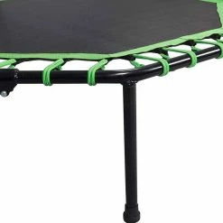 EUGAD Fitnesstrampolin, Fitness Trampolin Indoor Faltbar Ø 126cm mit höhenverstellbarem Haltegriff, leise Gummiseilfederung, belastbar bis 120 kg Grün, Schwarz -EUGAD Verkäufe c4d55f60 b92b 41bb acb5 0d597435ccd0