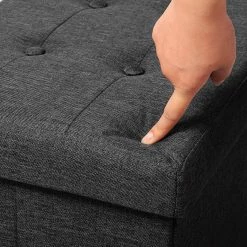 EUGAD Sitzhocker, Fußhocker Sitzbank mit Stauraum Deckel Abnehmbar Leinen Dunkelgrau Beige, Cremeweiß -EUGAD Verkäufe c5f7df5b 5635 578d 8b01 1bc4751c9093