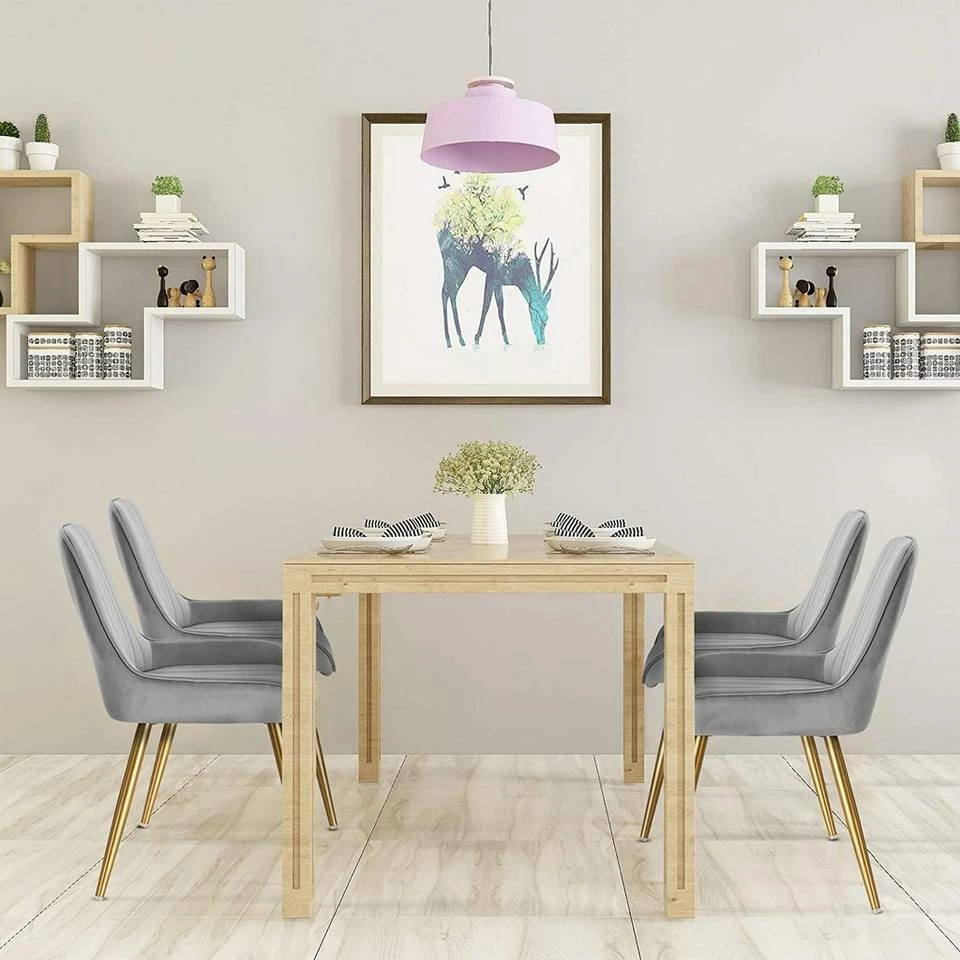 EUGAD Esszimmerstuhl (2 Stück), Küchenstuhl Wohnzimmerstuhl Sitzfläche aus Samt mit Metallbeine,Stuhl für Esszimmer Wohnzimmer Küche, Hellgrau Bordeaux, Dunkelgrau, Dunkelgrün, Rosa 6 EUGAD Esszimmerstuhl (2 Stück), Küchenstuhl Wohnzimmerstuhl Sitzfläche aus Samt mit Metallbeine,Stuhl für Esszimmer Wohnzimmer Küche, Hellgrau Bordeaux, Dunkelgrau, Dunkelgrün, Rosa – Bild 4