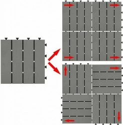 EUGAD WPC-Fliesen, 22 Stück WPC Terrassenfliesen in T-Form 30x30cm Dunkelgrau Anthrazit, Braun, Hellgrau 50 EUGAD WPC-Fliesen, 22 Stück WPC Terrassenfliesen in T-Form 30x30cm Dunkelgrau Anthrazit, Braun, Hellgrau -EUGAD Verkäufe c6e964ef fc5c 5c30 8a41 ee4bdcef8778
