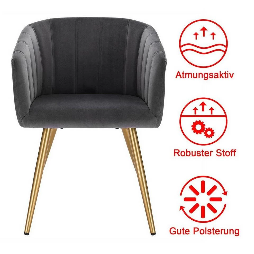 EUGAD Esszimmerstuhl (4 Stück), 4er-Set Esszimmerstuhl Polsterstuhl aus Samt Dunkelgrün Dunkelgrau, Dunkelgrün, Rosa, Schwarz 34 EUGAD Esszimmerstuhl (4 Stück), 4er-Set Esszimmerstuhl Polsterstuhl aus Samt Dunkelgrün Dunkelgrau, Dunkelgrün, Rosa, Schwarz – Bild 32