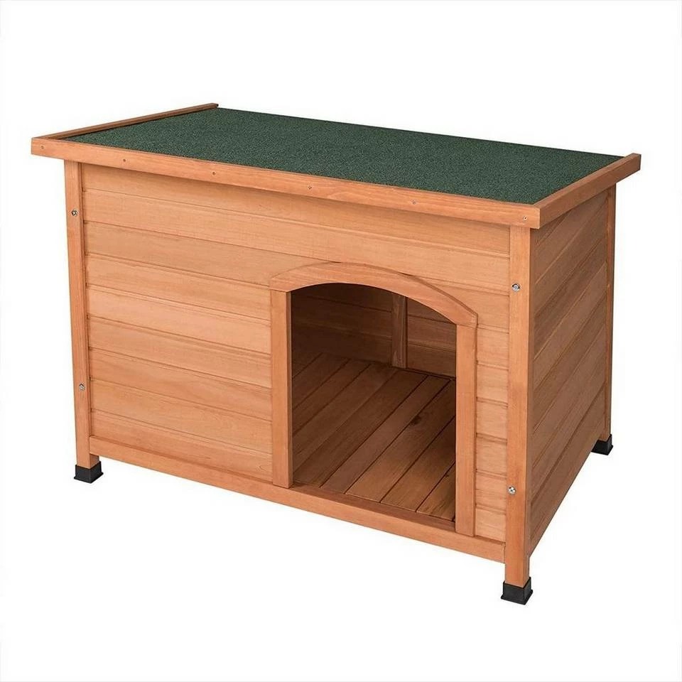 EUGAD Tierhaus, Hundehütte Hundehaus Massivholz draußen Wetterfest Aufklappbar Hellrot 103 x 66 x 71 cm 3 EUGAD Tierhaus, Hundehütte Hundehaus Massivholz draußen Wetterfest Aufklappbar Hellrot 103 x 66 x 71 cm