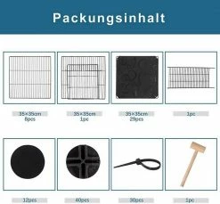 EUGAD Freigehege, mit Bodenplatten Kaninchen Hasen Meerschweinchen Welpenauslauf Laufgitter mit Tür&Treppe Doppelstöckig DIY Schwarz 38 Platten (35x35cm/Platte) 145x75x75 cm 15 EUGAD Freigehege, mit Bodenplatten Kaninchen Hasen Meerschweinchen Welpenauslauf Laufgitter mit Tür&Treppe Doppelstöckig DIY Schwarz 38 Platten (35x35cm/Platte) 145x75x75 cm -EUGAD Verkäufe c9d8a944 b196 5b85 b370 7121e45fa100