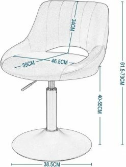 EUGAD Barhocker (2 St), Barstuhl Barsessel Sessel Loungesessel höhenverstellbar Clubsessel Cocktailsessel Drehsessel Samt Sitzhöhe 40–55 cm Rosa Dunkelgrau, Schwarz -EUGAD Verkäufe ca7967f8 c916 4d9d a9e6 8af4b286af73
