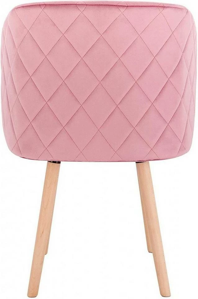 EUGAD Esszimmerstuhl, 2er-Set Esszimmerstuhl Küchenstuhl Samt Massivholz Rosa Cremeweiß 8 EUGAD Esszimmerstuhl, 2er-Set Esszimmerstuhl Küchenstuhl Samt Massivholz Rosa Cremeweiß – Bild 6