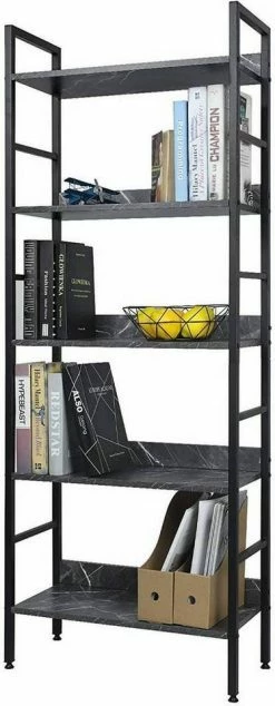 EUGAD Bücherregal, 1-tlg., Standregal, Küchenregal, 5 offenen Regalebenen, MDF, Metall, Schwarz Marmor Golden-Weißer Marmor, Vintage 24 EUGAD Bücherregal, 1-tlg., Standregal, Küchenregal, 5 offenen Regalebenen, MDF, Metall, Schwarz Marmor Golden-Weißer Marmor, Vintage -EUGAD Verkäufe cb33e1d8 b2d9 5791 a0ba 4de397f93423