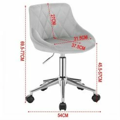 EUGAD Schreibtischstuhl (1 Stück), Bürohocker Rollhocker mit Rollen, Samt, höhenverstellbar, Rosa Dunkellgrau, Hellgrau -EUGAD Verkäufe cbc3508d 7362 56e9 8879 93ea0312edbc