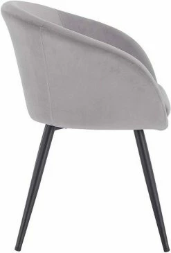 EUGAD Esszimmerstuhl, 2er-Set mit Armlehne, Retro Design, Samt, Metall Schwarz Dunkelgrau, Hellgrau -EUGAD Verkäufe cbf03c5a 0ae3 5598 b52b 642e8ae38bce