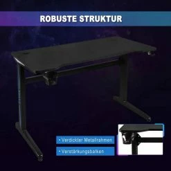 EUGAD Gamingtisch, Gaming Tisch mit LED 120x60cm Ergonomischer Schwarz Computertisch Schreibtisch PC Tisch mit Kabelmanagement Becherhalter Kopfhörerhalterung 15 EUGAD Gamingtisch, Gaming Tisch mit LED 120x60cm Ergonomischer Schwarz Computertisch Schreibtisch PC Tisch mit Kabelmanagement Becherhalter Kopfhörerhalterung -EUGAD Verkäufe cc08f674 7353 5a34 ab73 dac2723e33a2