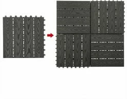 EUGAD WPC-Fliesen, WPC Fliesen Klickfliesen in Holzoptik 11 Stücke für 1m² Grau Anthrazit, Braun, Coffee, Hellgrau -EUGAD Verkäufe cc29659d 78bb 5d4d b1a2 84a53a4366cb