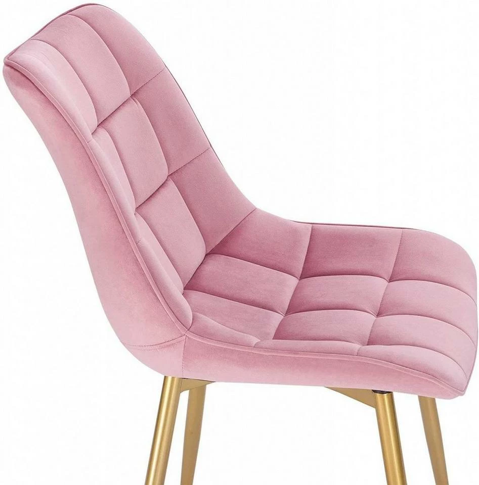 EUGAD Esszimmerstuhl, 4er-Set Küchenstühle Wohnzimmerstuhl mit Rückenlehne, Samt Sitzfläche, Gold Beine Grau Dunkelgrün, Rosa, Schwarz 37 EUGAD Esszimmerstuhl, 4er-Set Küchenstühle Wohnzimmerstuhl mit Rückenlehne, Samt Sitzfläche, Gold Beine Grau Dunkelgrün, Rosa, Schwarz – Bild 35