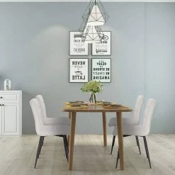 EUGAD Esszimmerstuhl (2 Stück), Polsterstuhl Wohnzimmerstuhl Samtstuhl Sessel mit Rückenlehne, Metallbeine, Sitzfläche aus Samt, Dunkelgrün Blau, Creme, Dunkelgrau, Dunkelgrün, Hellgrau, Rosa -EUGAD Verkäufe cd737d97 1ab3 54f5 b7e8 76055fecafe3